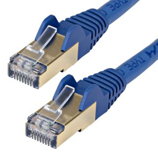 StarTech.com 0.5m Blue Cat6a Ethernet Cable STP Snagless - 6ASPAT50CMBL - Featuring Snagless RJ45 Connectors - Available from SABR - StarTech.com Reseller